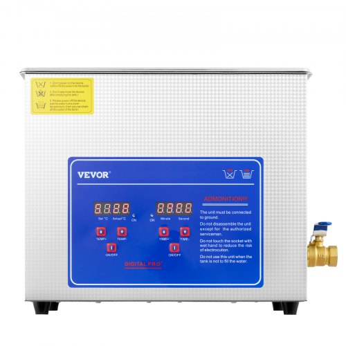 VEVOR 6L Ultrasonic Cleaner with Digital Timer Heater Stainless Steel Sonic