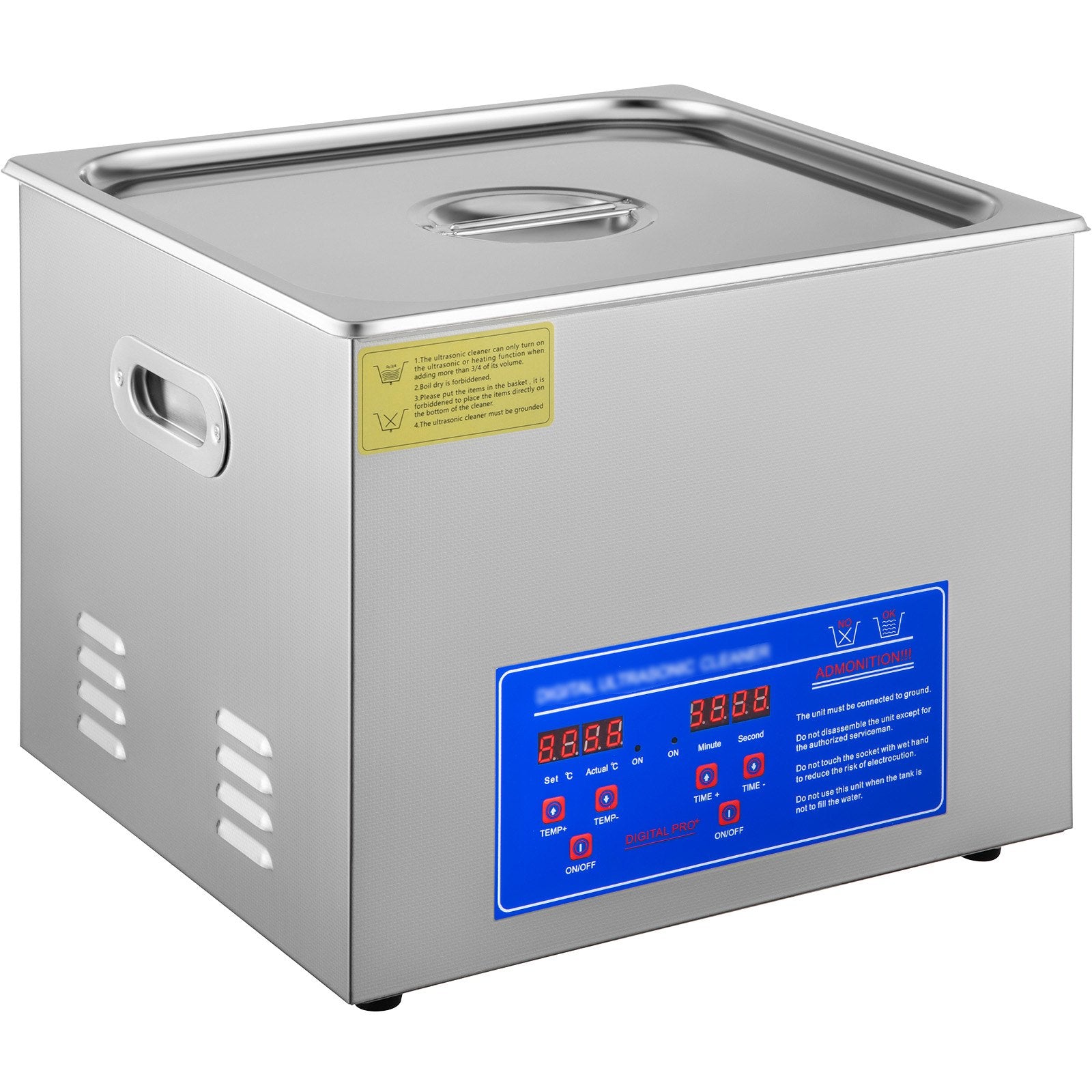 15L Ultrasonic Cleaner Digital Timer Heater 40kHz Industrial Parts Tool Cleaning