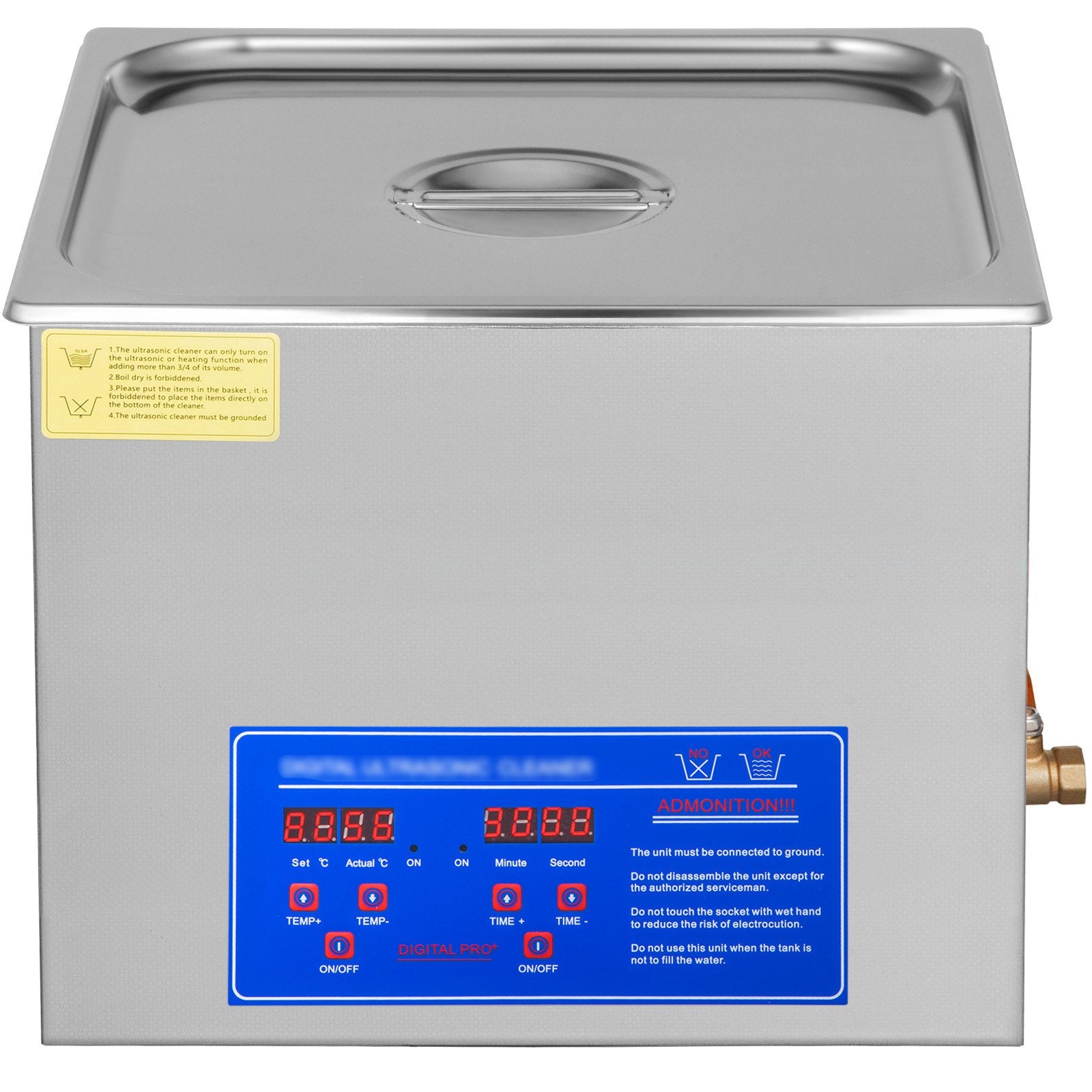15L Ultrasonic Cleaner Digital Timer Heater 40kHz Industrial Parts Tool Cleaning