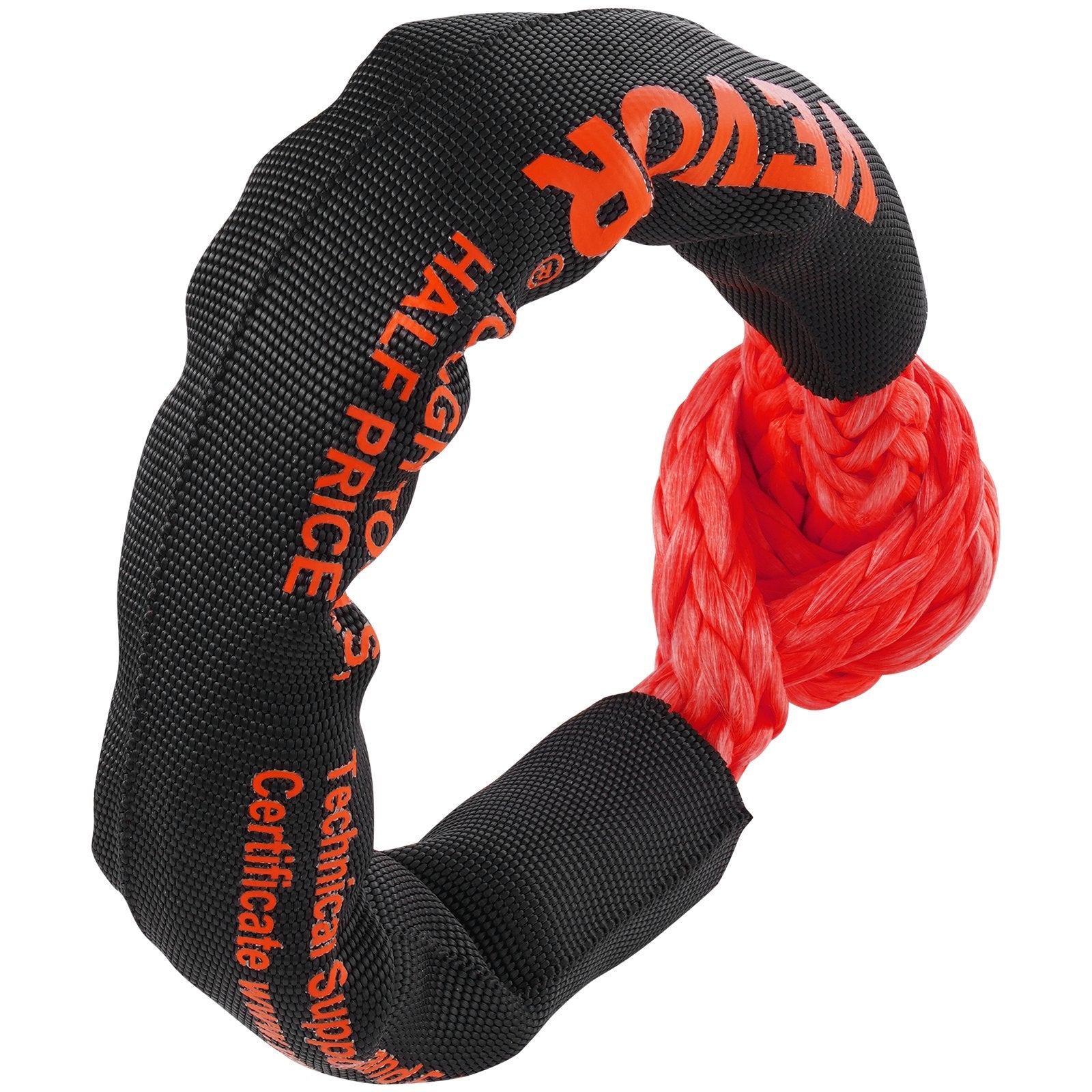 Synthetic Soft Shackle Rope 2-Pack 20 Ton Recovery Tow Shackles with Bag Red