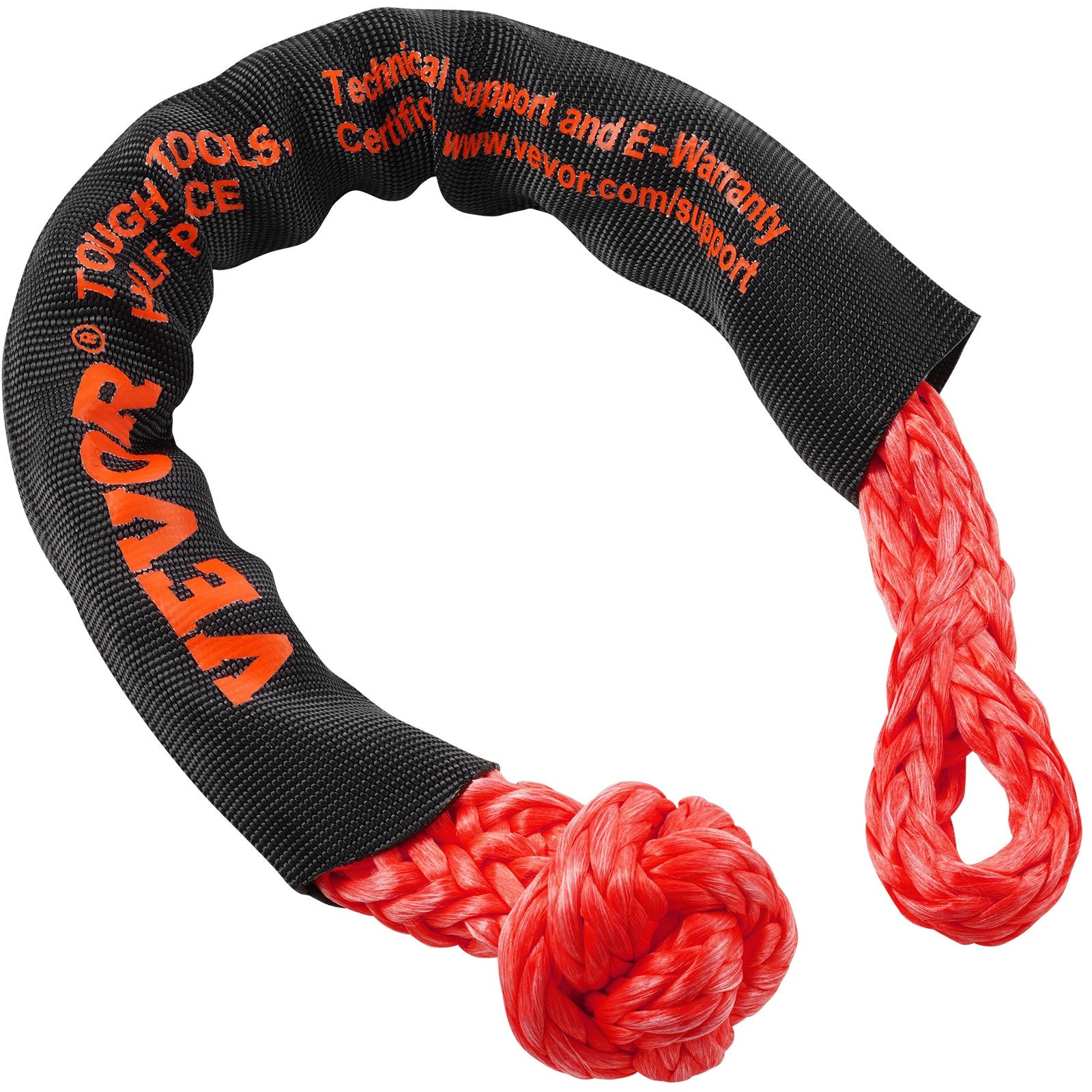 Synthetic Soft Shackle Rope 2-Pack 20 Ton Recovery Tow Shackles with Bag Red