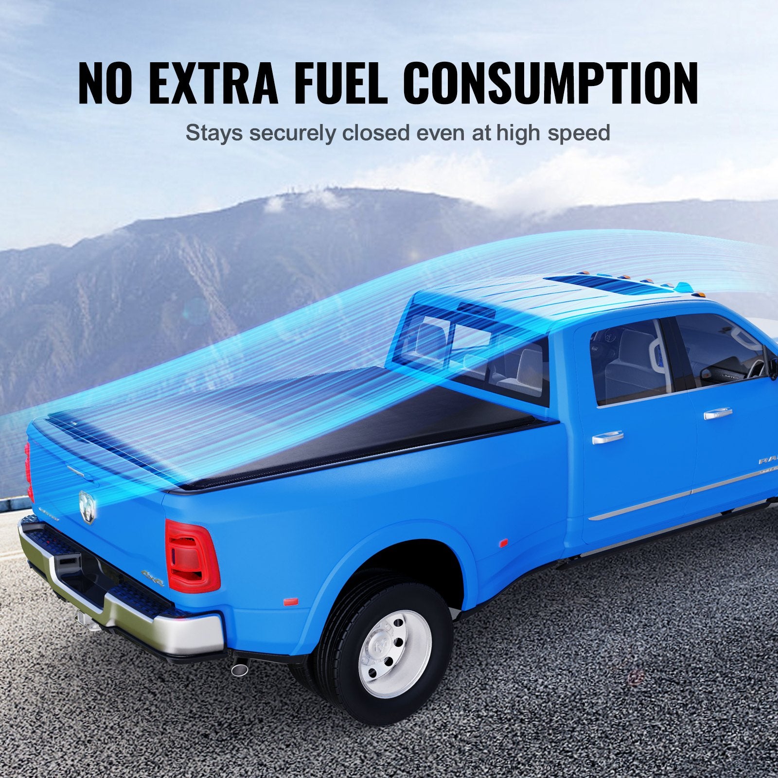 Truck Bed Cover Roll Up Tonneau Soft PVC for 2002-2024 Dodge Ram 1500-3500
