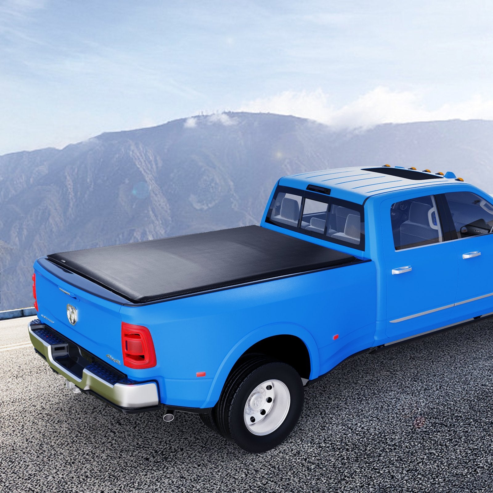 Truck Bed Cover Roll Up Tonneau Soft PVC for 2002-2024 Dodge Ram 1500-3500