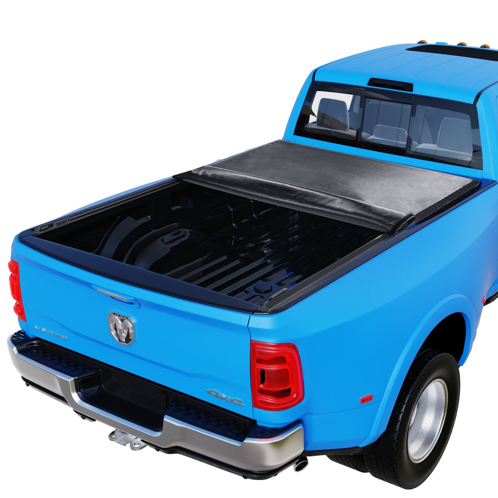 Truck Bed Cover Roll Up Tonneau Soft PVC for 2002-2024 Dodge Ram 1500-3500