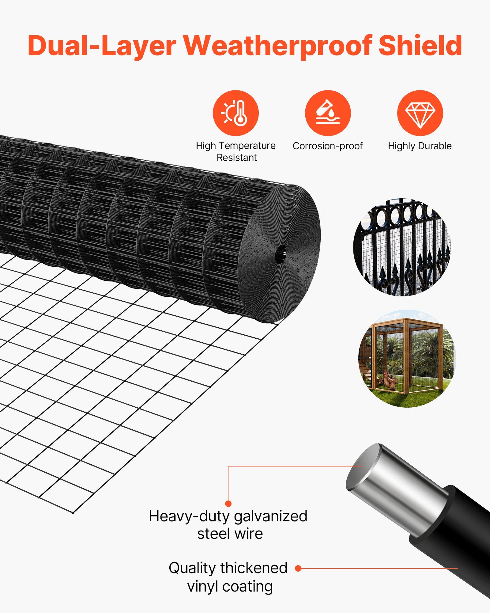 Hardware Cloth 91cm x 7.62m, 2 x 3 in Mesh, 16 Gauge Galvanized Wire Roll