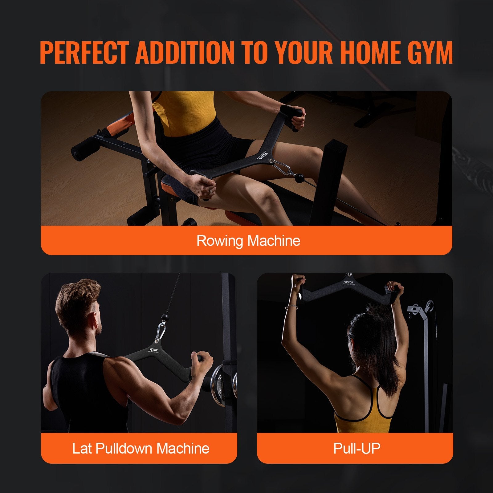 LAT Pulldown Attachments 7 Set, Cable Machine V-Bar T-Bar Tricep & Bicep Grip