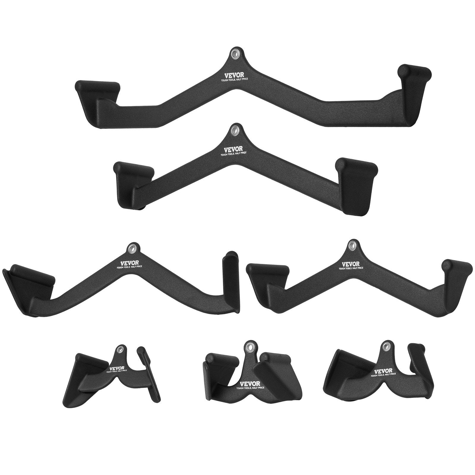 LAT Pulldown Attachments 7 Set, Cable Machine V-Bar T-Bar Tricep & Bicep Grip
