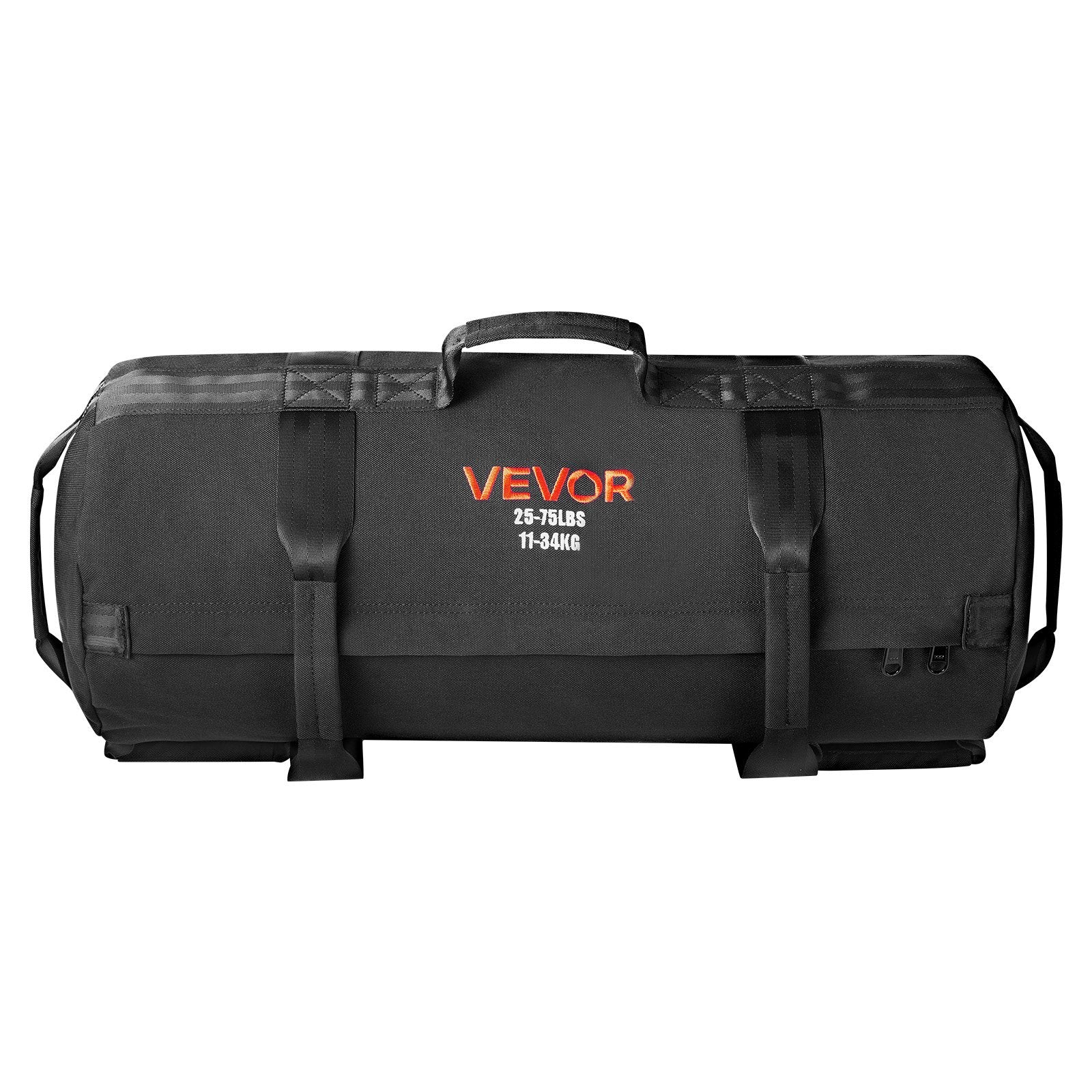 Workout Sandbag Adjustable 11-34kg Heavy Duty Handles Strength Training Black