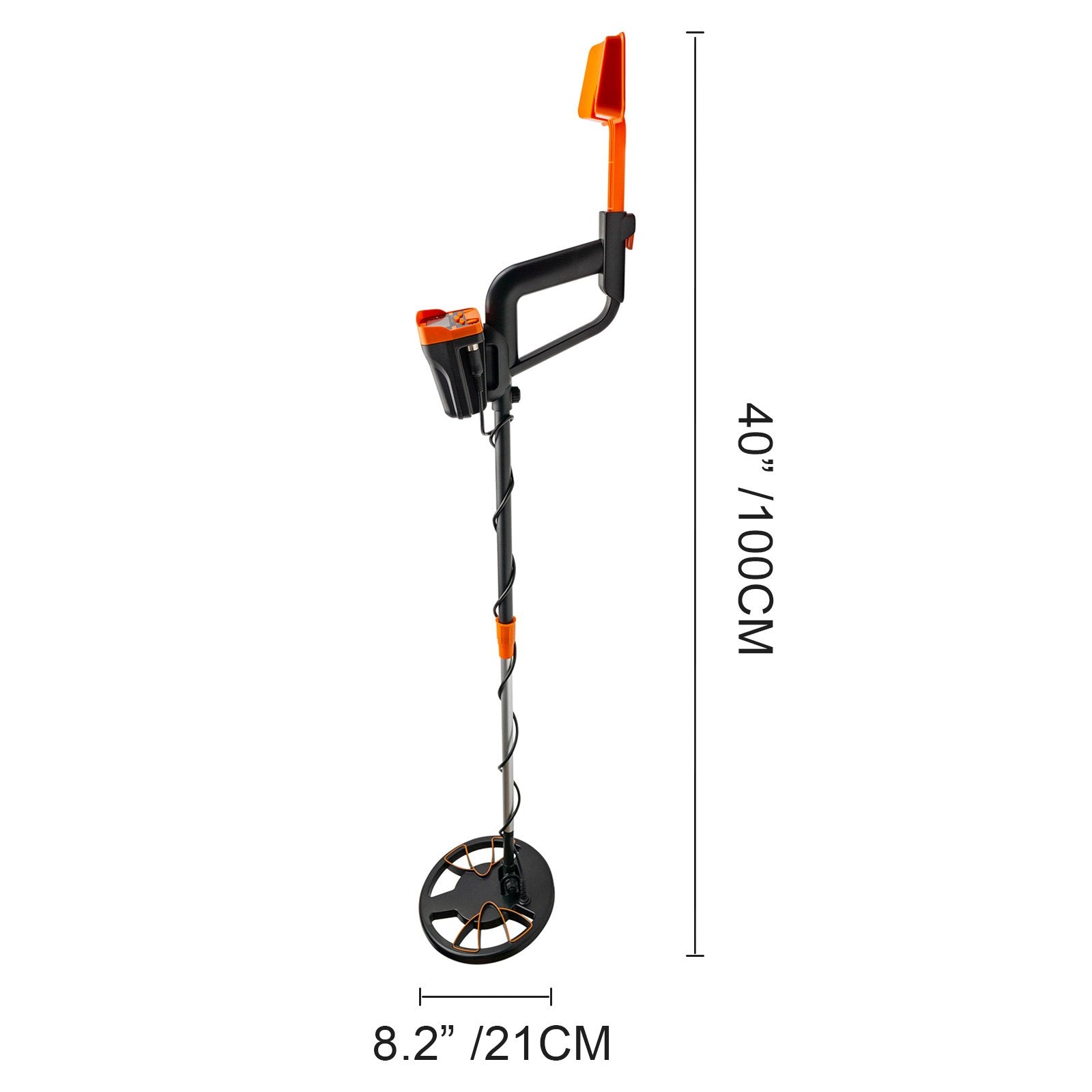Waterproof Yellow Metal Detector LCD Display Adjustable Length 130cm