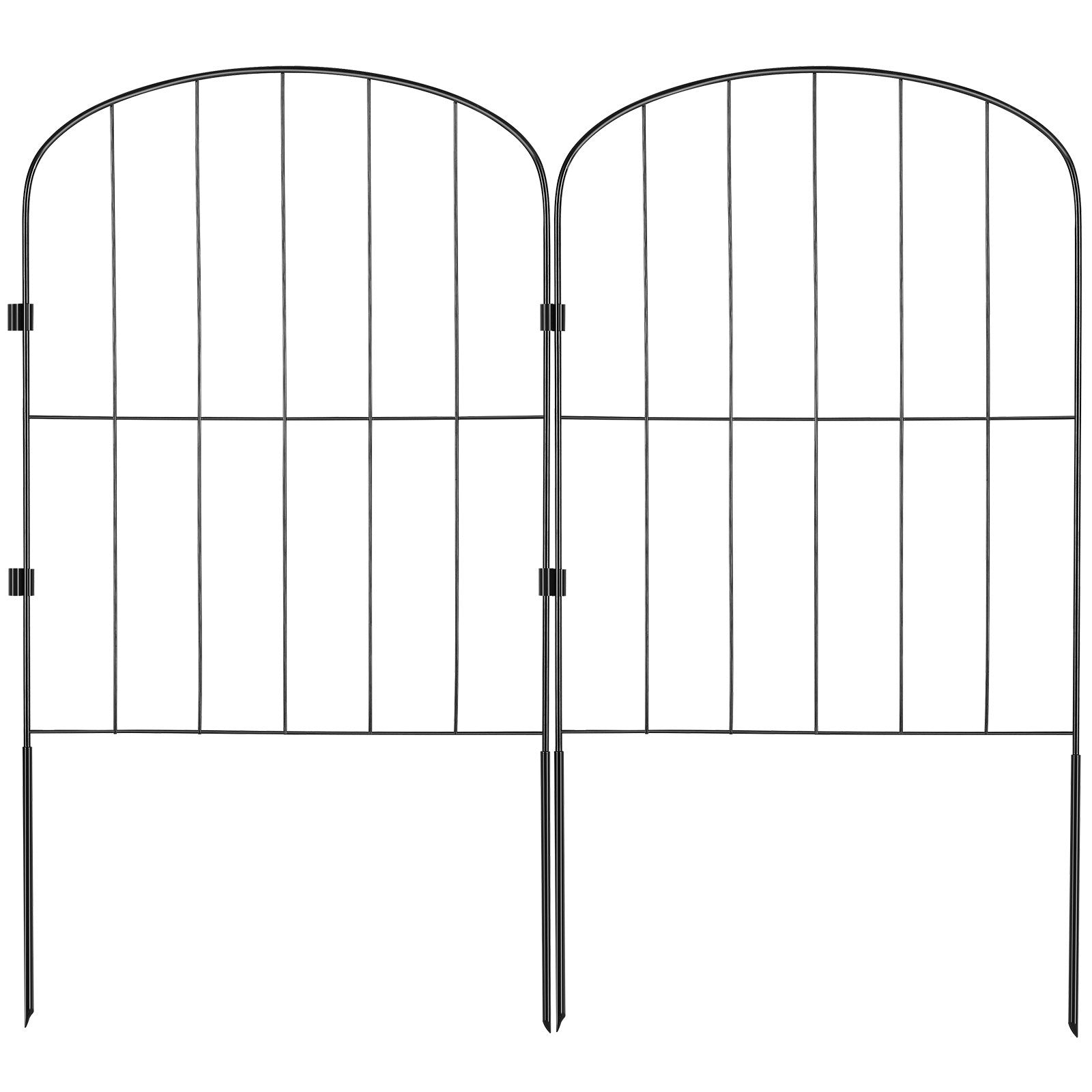 Garden Fence 24"x11ft Animal Barrier Metal Dog Fence 10 Pack 2in Spike Spacing