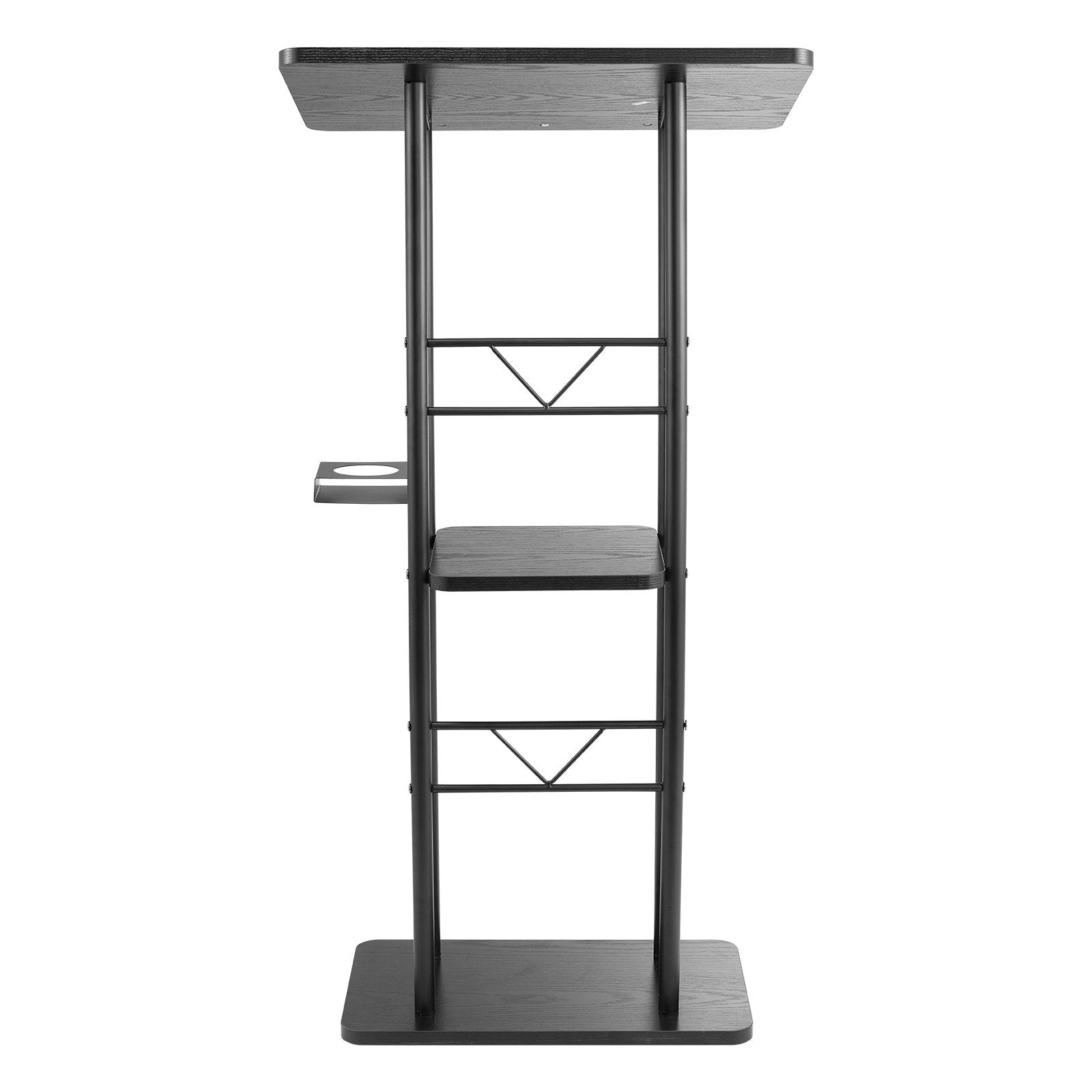 Podium Stand 1180mm Metal Lectern Curved Wide Surface Storage Cup Holder