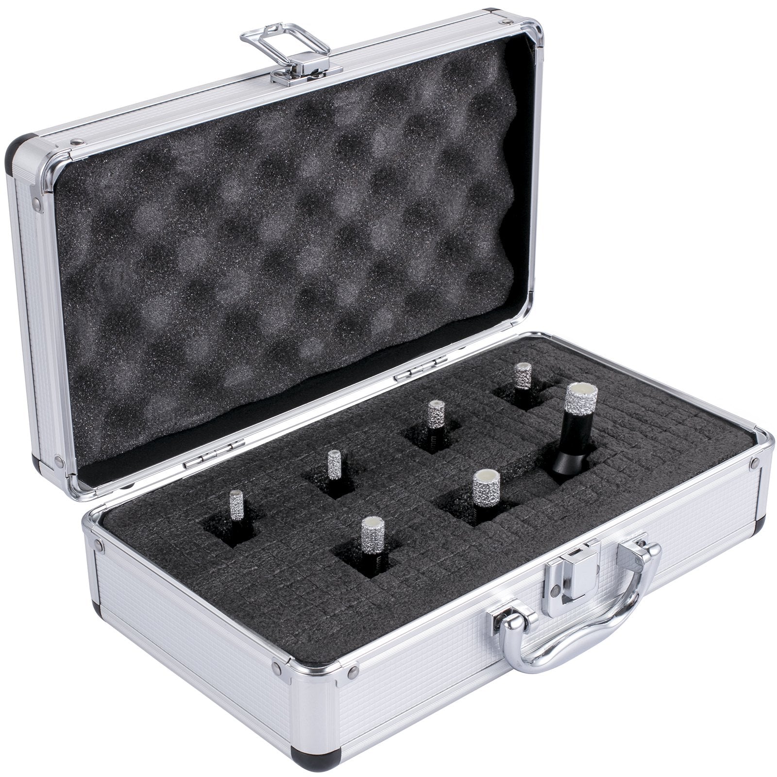Diamond Drill Bits, 7PCS Tile Hole Saw Kit 6-14mm Vacuum Brazed with Case