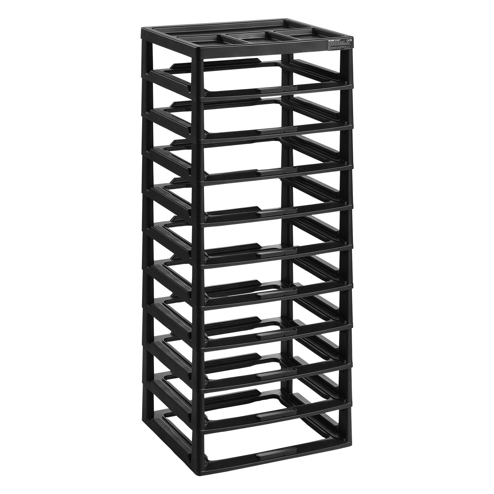 Plastic Storage Organizer Cart Craft Scrapbook Rack Rolling Black