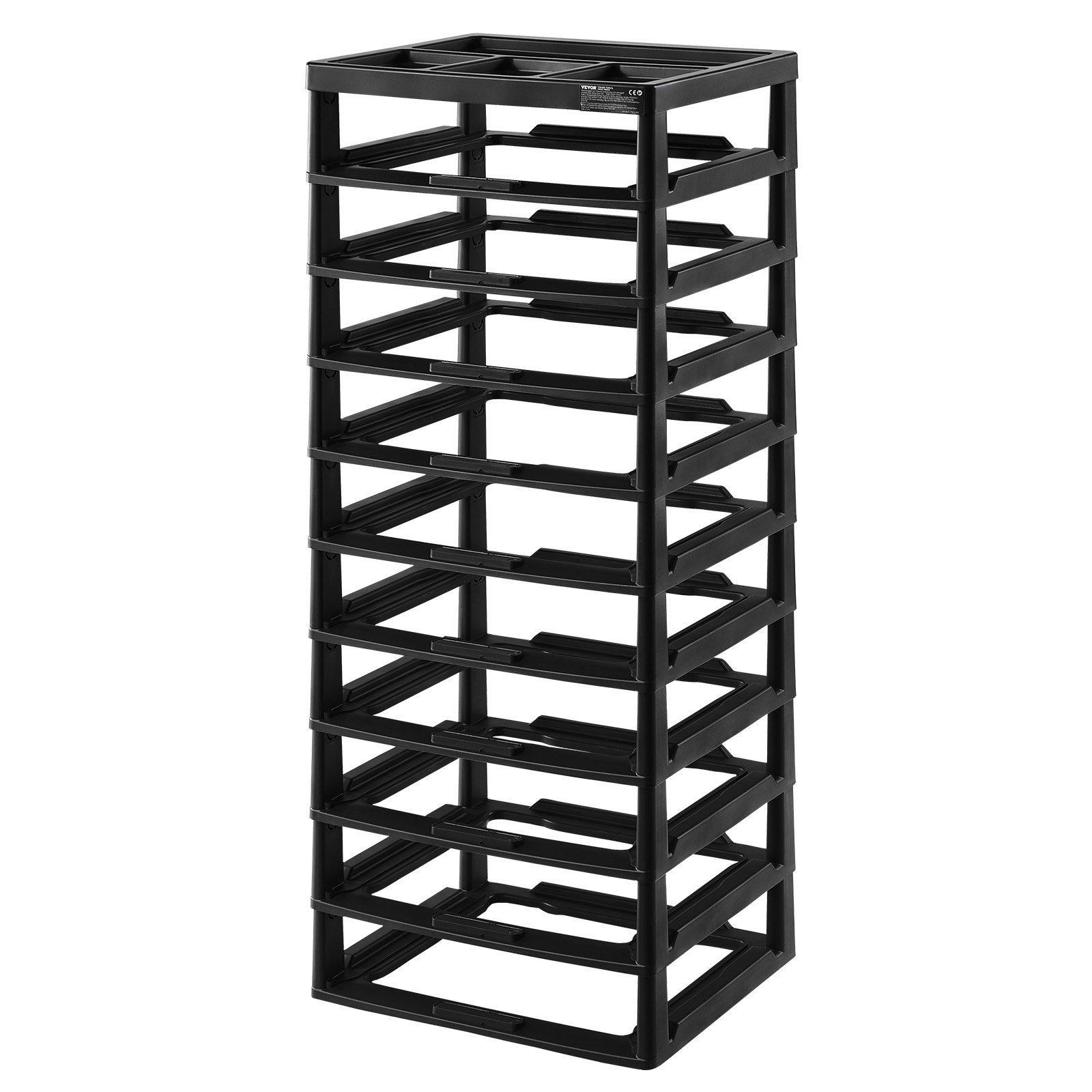 Plastic Storage Organizer Cart Craft Scrapbook Rack Rolling Black