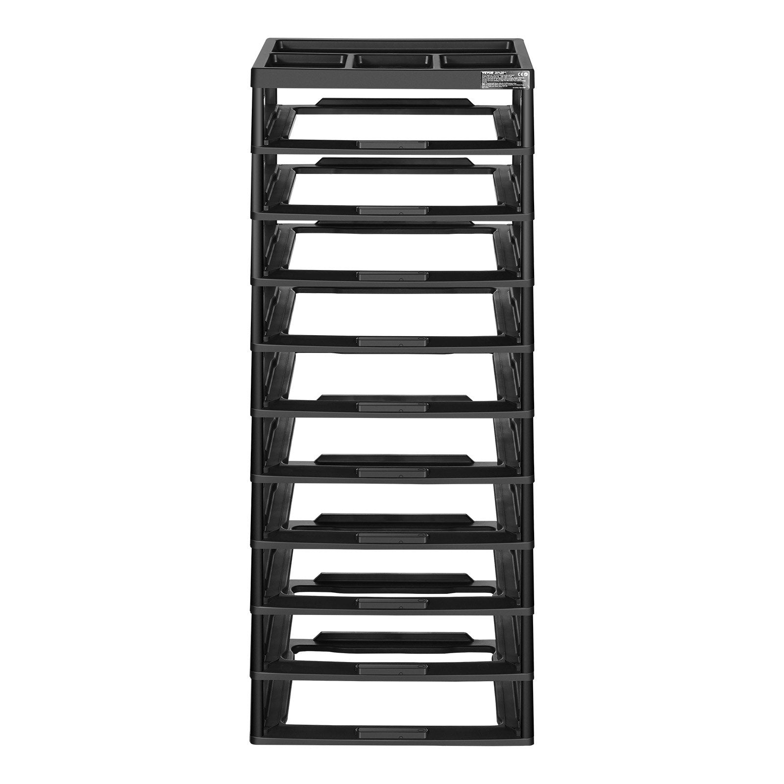 Plastic Storage Organizer Cart Craft Scrapbook Rack Rolling Black