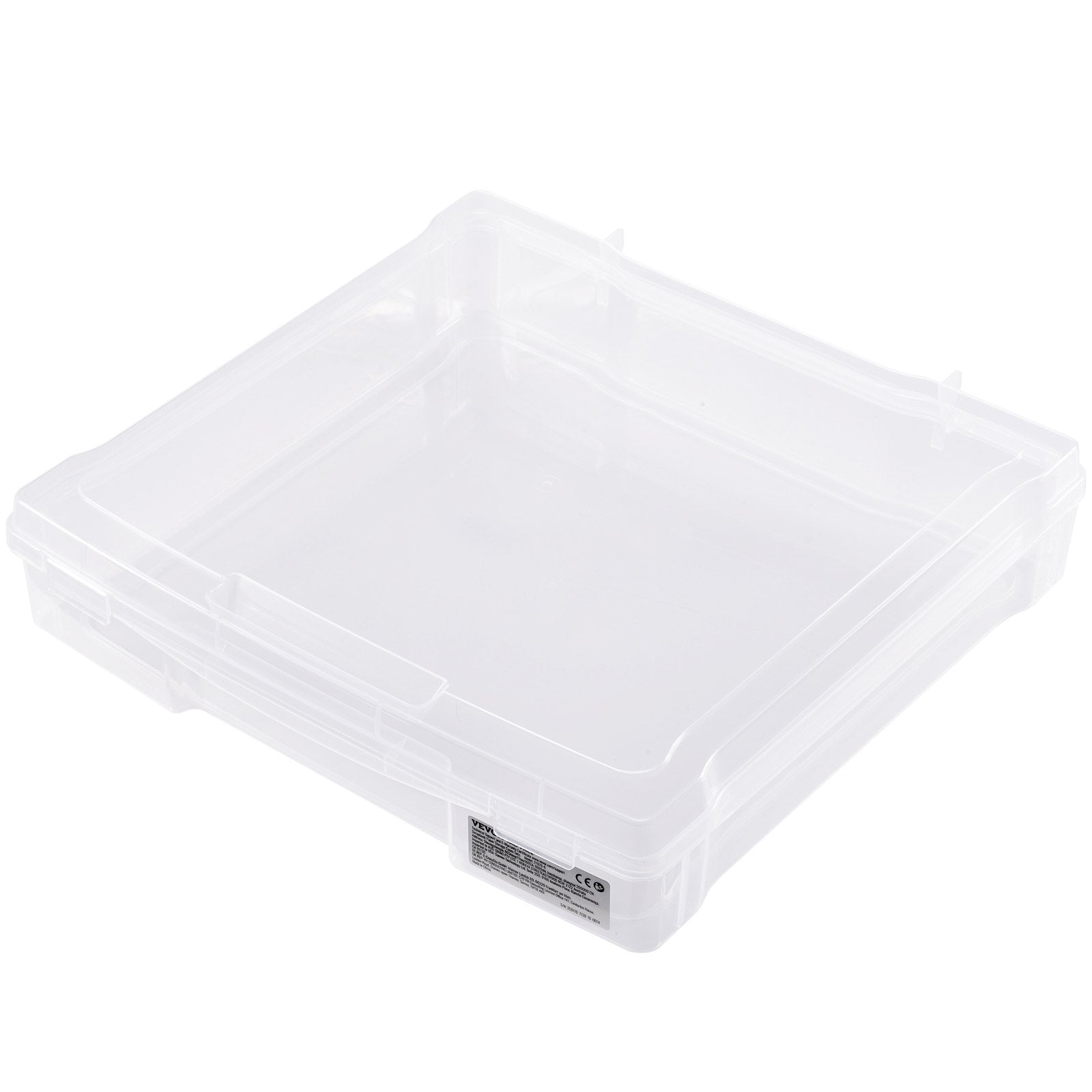 Scrapbook Paper Storage 4-Pack Stackable Clear Plastic Boxes w/Double Latches