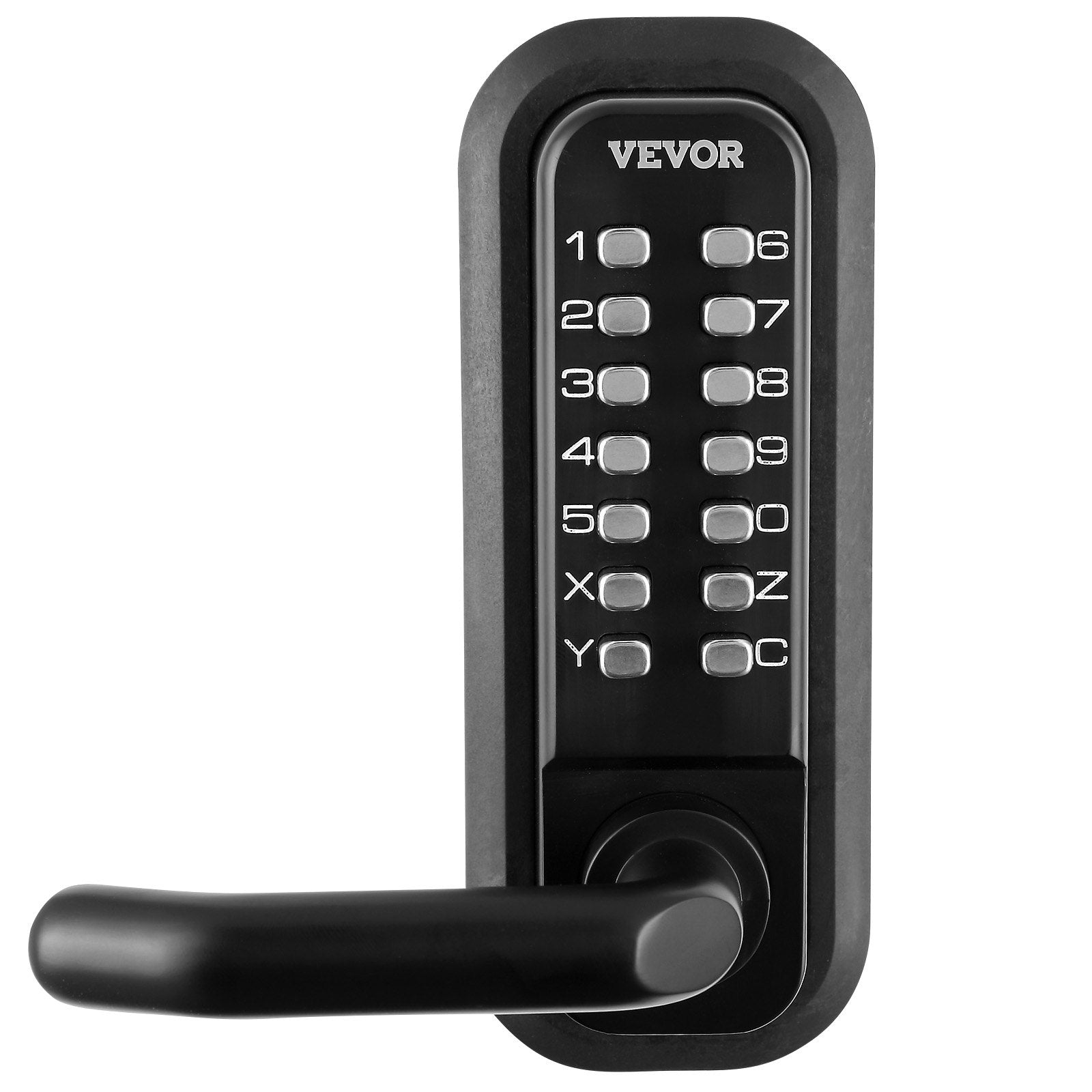 Mechanical Keyless Entry Door Lock 14-Digit Keypad Zinc Alloy Waterproof Garage