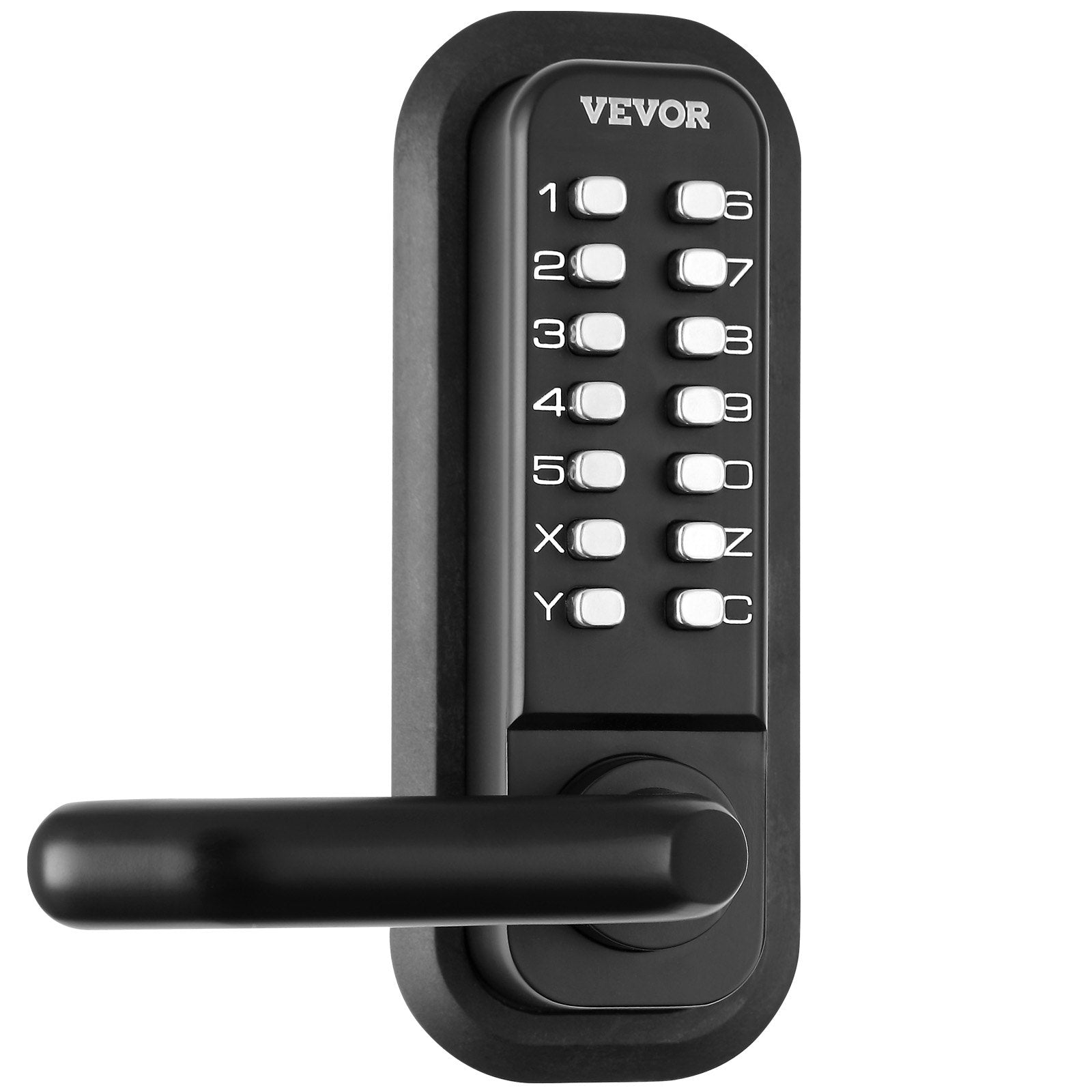 Mechanical Keyless Entry Door Lock 14-Digit Keypad Zinc Alloy Waterproof Garage