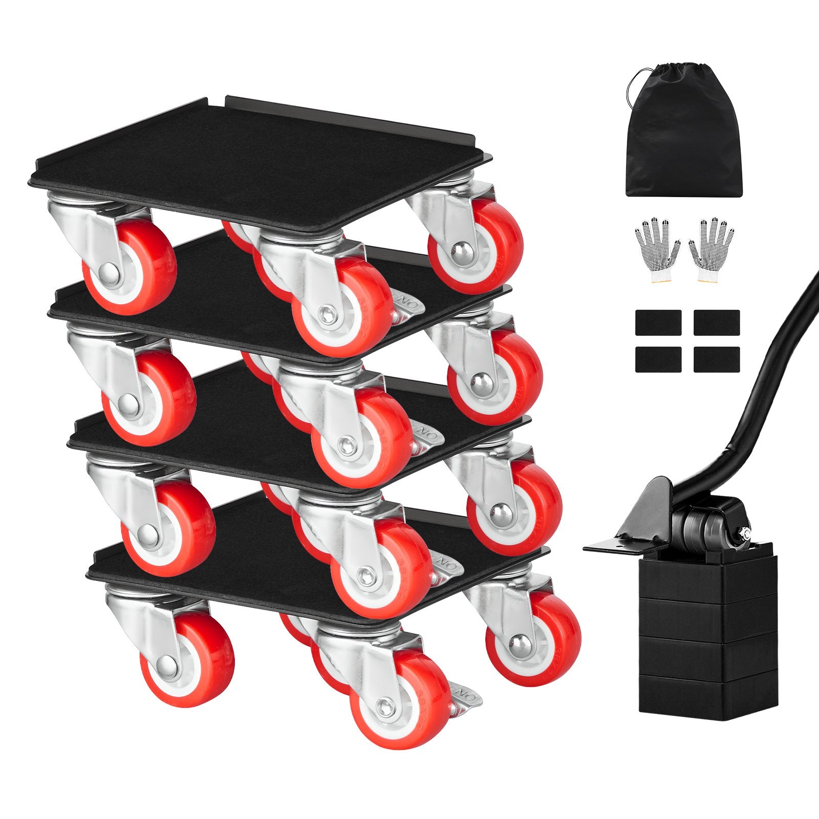 Furniture Dolly 544 kg Heavy Duty with 5 360° Wheels Carbon Steel Panel Movers