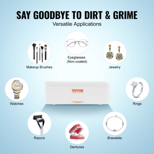 VEVOR Ultrasonic Cleaner Machine 16oz with 4 Timer Modes for Jewelry