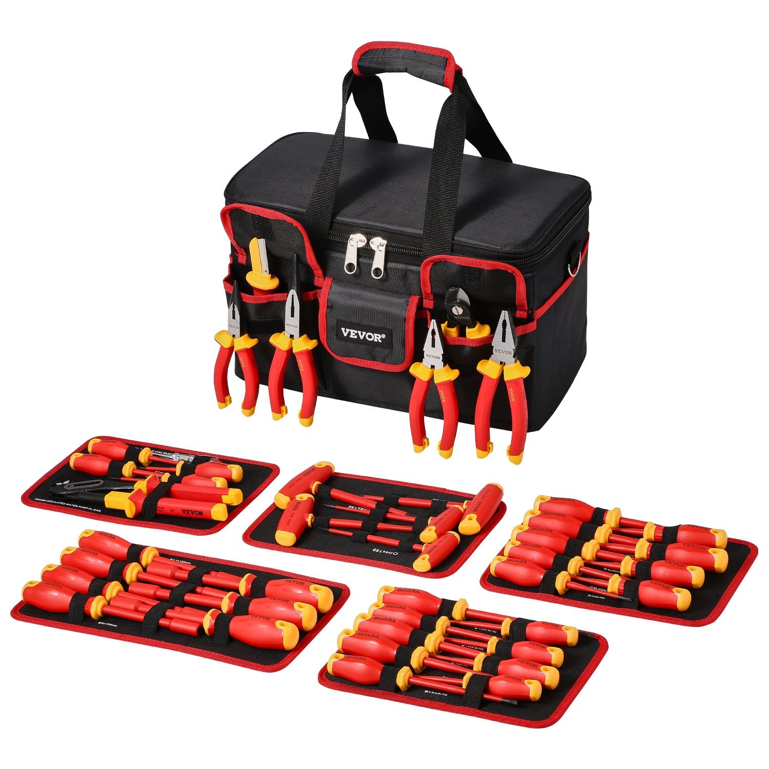 Insulated Screwdriver Set 50-Piece 1000V Electrician Tools with Magnetic Tips