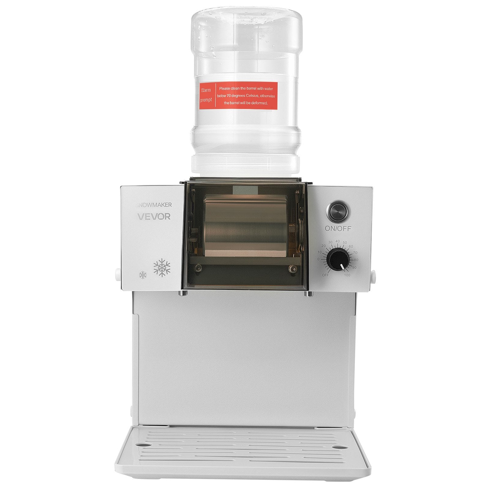 Snowflake Ice Machine 60KG/24H Ice Maker 1.8L Tank Stainless Steel Blade