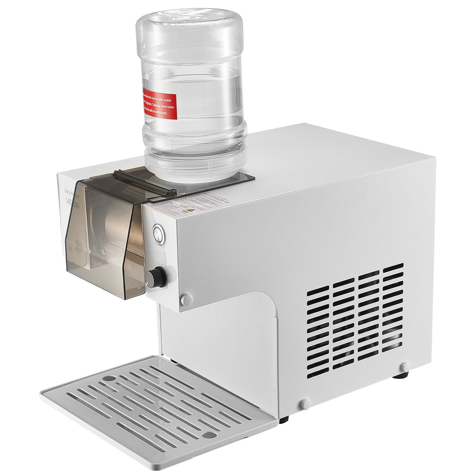 Snowflake Ice Machine 60KG/24H Ice Maker 1.8L Tank Stainless Steel Blade