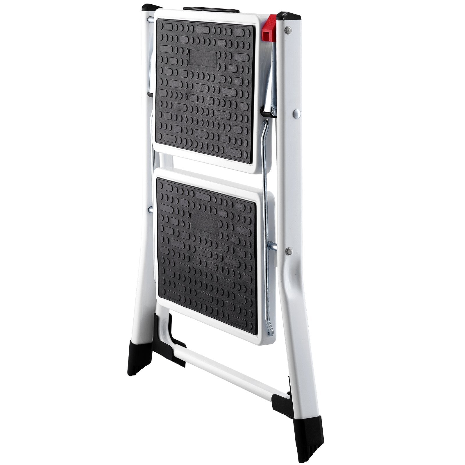 Step Ladder 2-Step 150kg Folding Steel Step Stool Wide Anti-Slip Pedal Sturdy