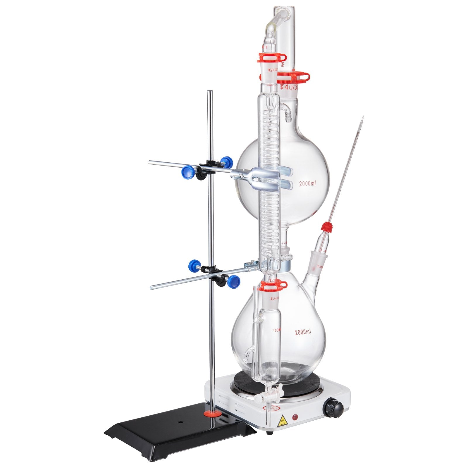 28pcs Essential Oil 2000ml Distillation Kit with 1000W Heating Plate