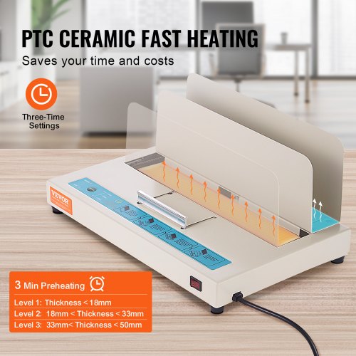 VEVOR Thermal Book Binder 500 Sheets Capacity 50mm Binding Thickness