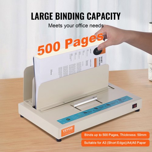 VEVOR Thermal Book Binder 500 Sheets Capacity 50mm Binding Thickness