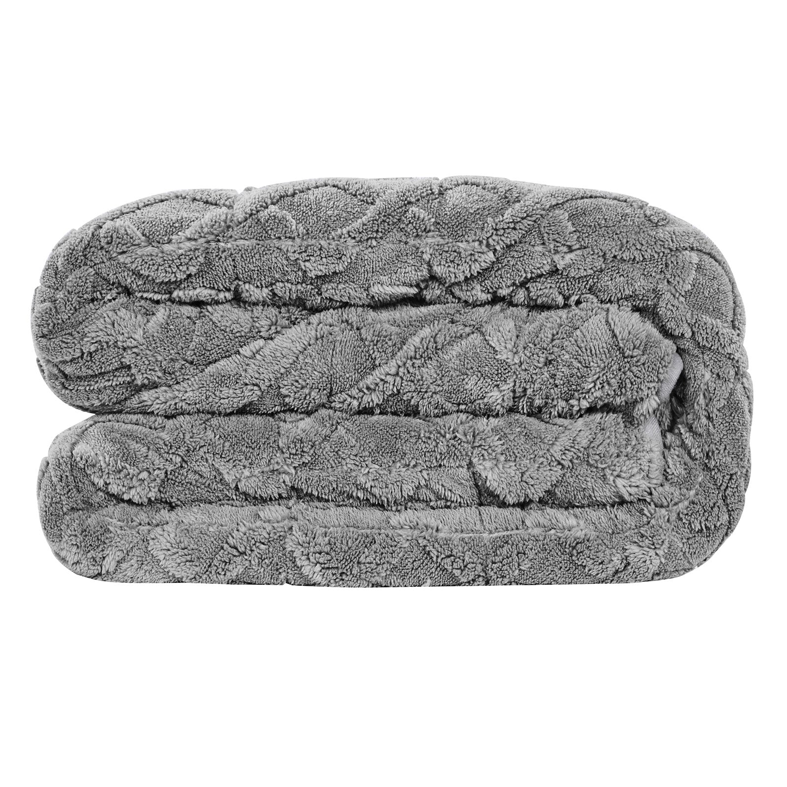 Weighted Blanket 9kg, Queen 1524x2032mm, Sherpa Fleece with Glass Beads, Grey