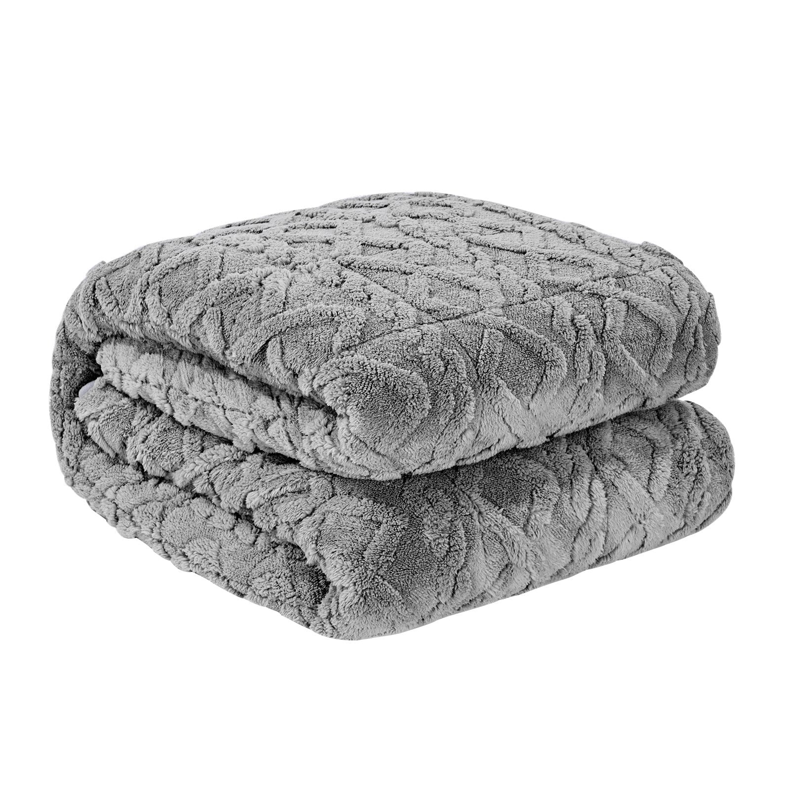 Weighted Blanket 9kg, Queen 1524x2032mm, Sherpa Fleece with Glass Beads, Grey