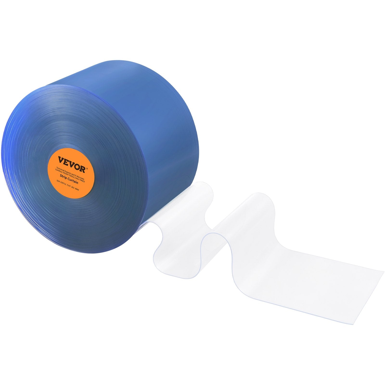 Strip Curtain 2500x20cm 2mm Thick Clear PVC Smooth Door Strip Bulk Roll