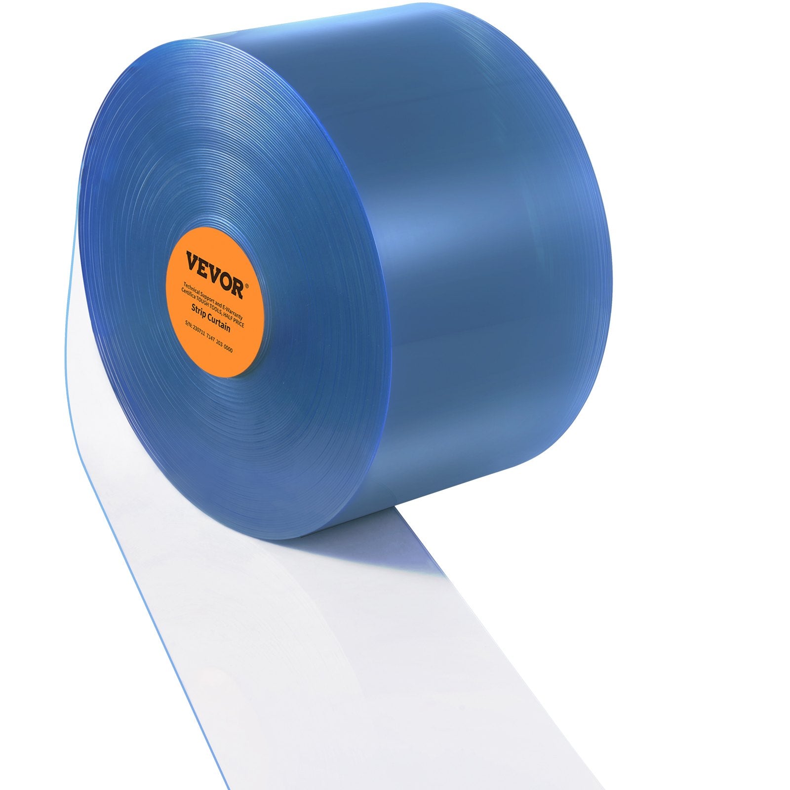 Strip Curtain 2500x20cm 2mm Thick Clear PVC Smooth Door Strip Bulk Roll
