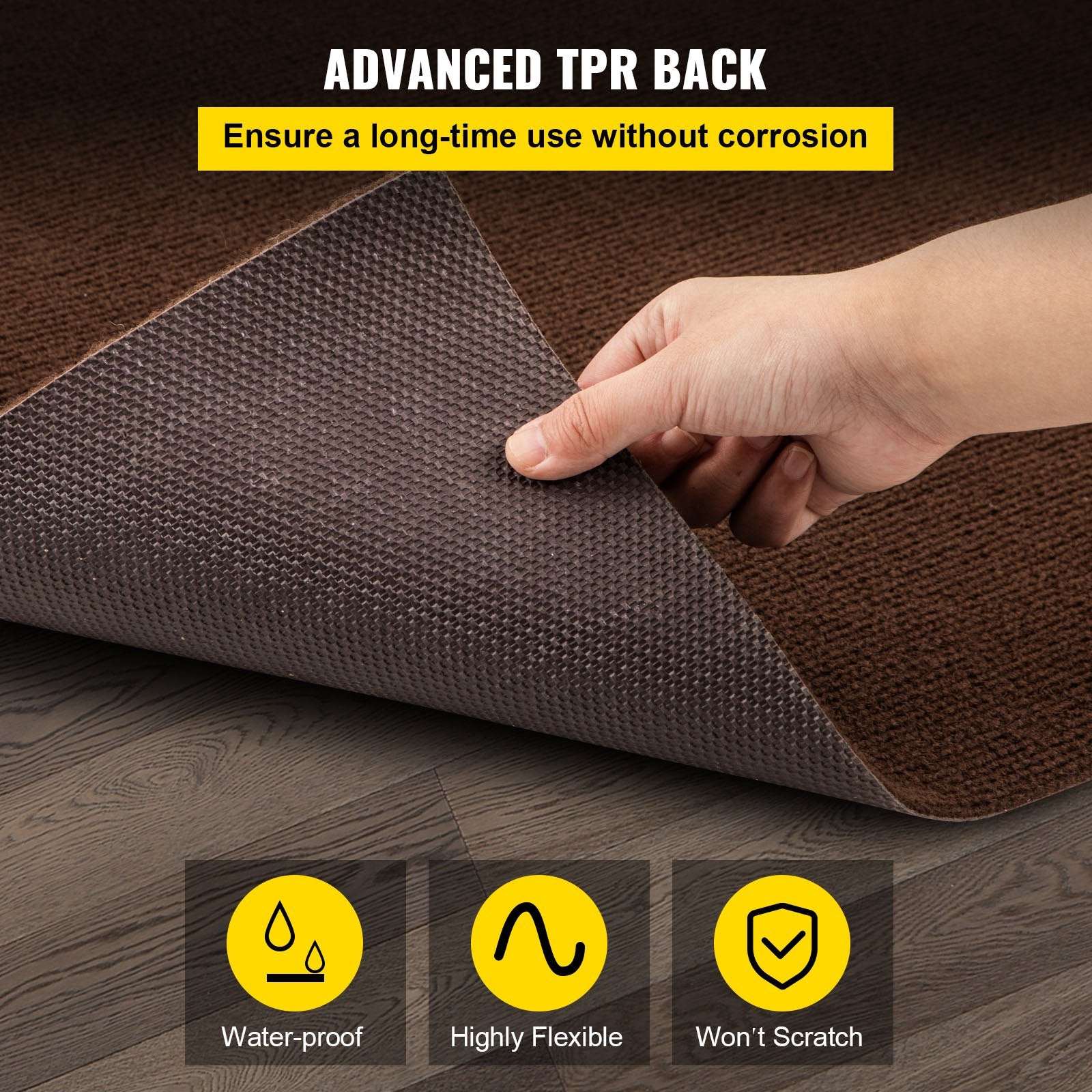 Marine Carpet 6x13ft Deep Brown Boat Indoor Outdoor Waterproof TPR Backing Roll