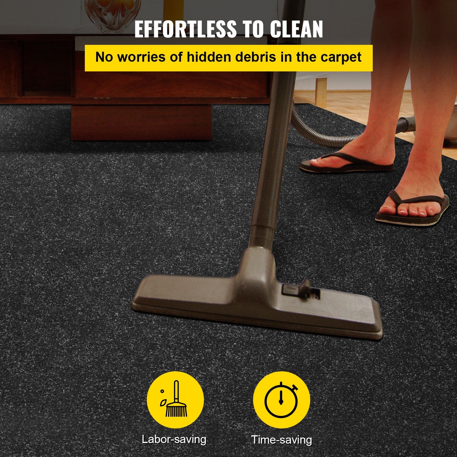 Marine Carpet 6 x 30 ft Boat Carpeting, Charcoal Black Marine Grade Carpet