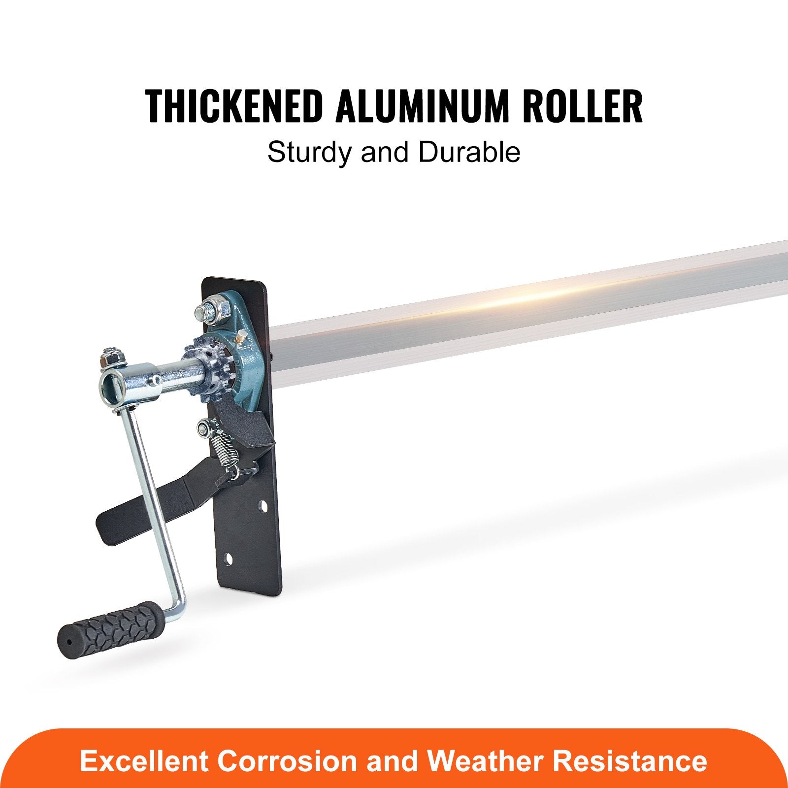 Hand Crank Tarp Roller Kit 1.6-2.6m Aluminum Alloy Manual Dump Truck Roller
