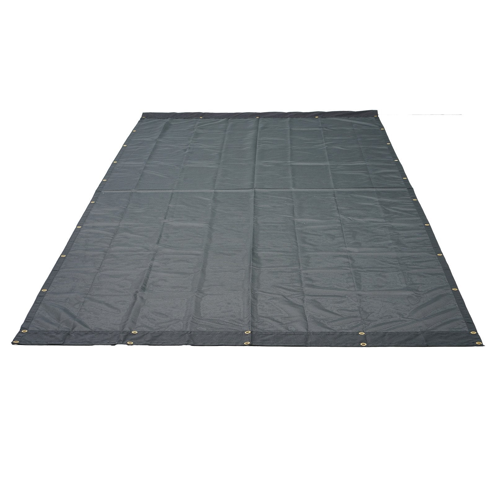 Dump Truck Mesh Tarp 5x14ft PVC Coated Black Heavy Duty with Brass Grommets