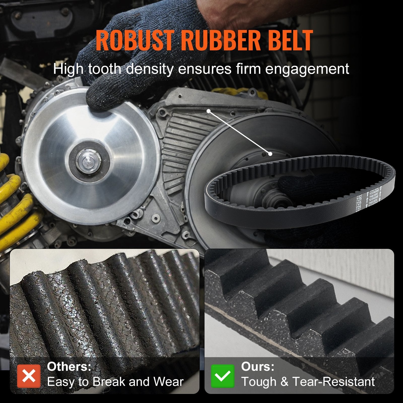 Drive Clutch for 2-8HP Engines, 2000 RPM, Durable with Belt & Accessories