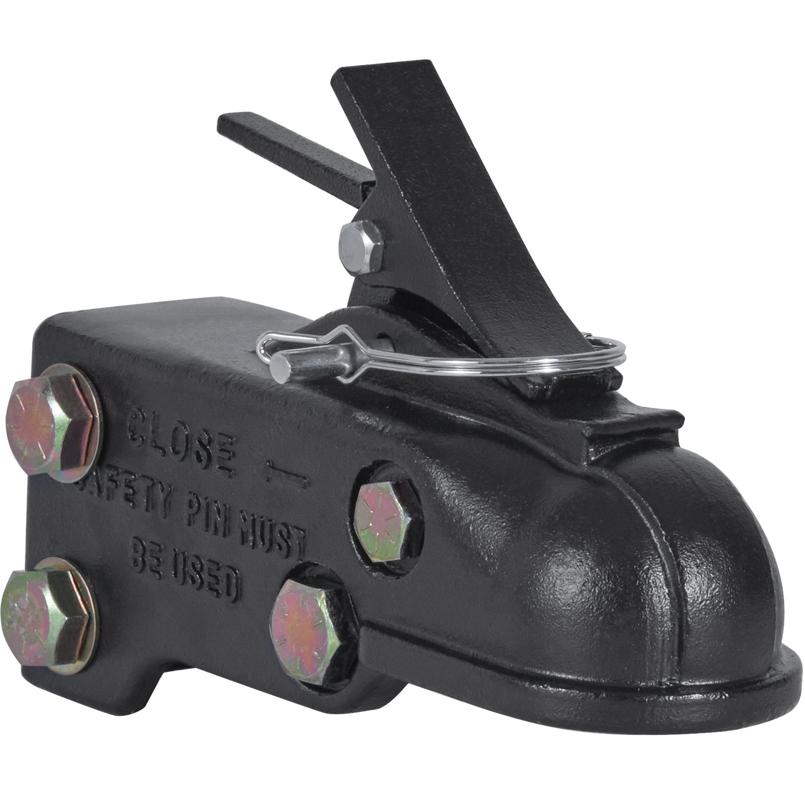 Adjustable Trailer Coupler, Heavy Duty Cast, 2-5/16" Hitch, 15000 lbs, Black