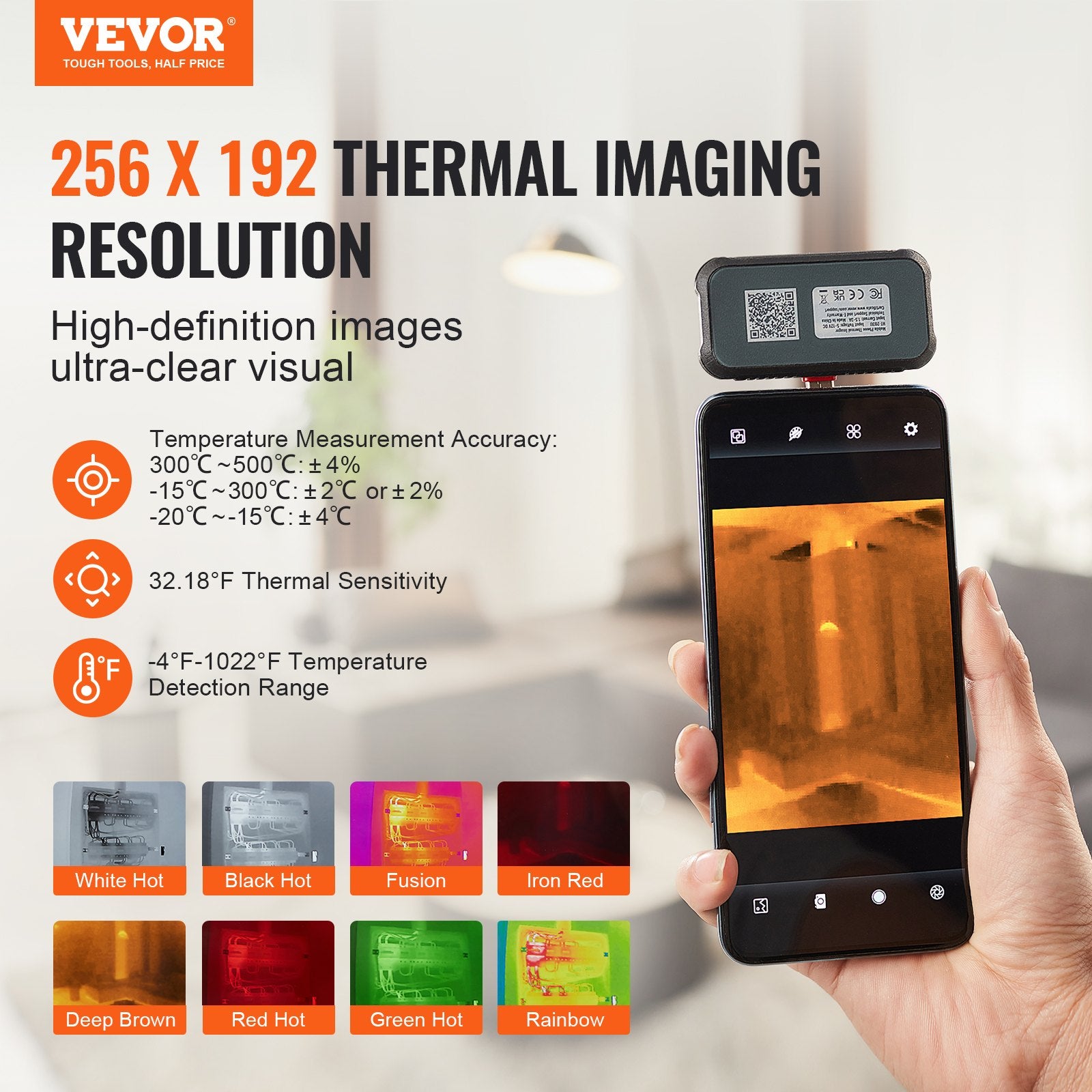 Thermal Imaging Camera for Android 256x192 IR with Visual Camera 25Hz IP54