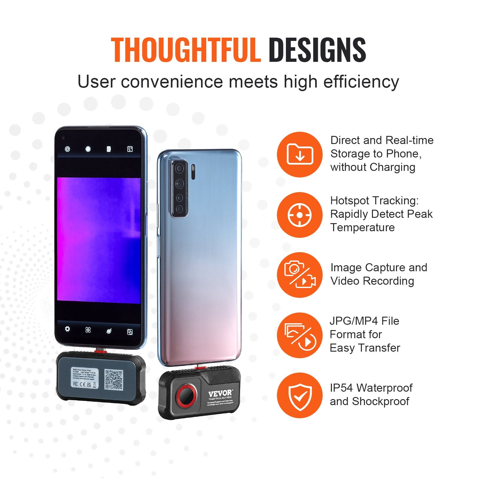 Thermal Imaging Camera for Android 256x192 IR with Visual Camera 25Hz IP54