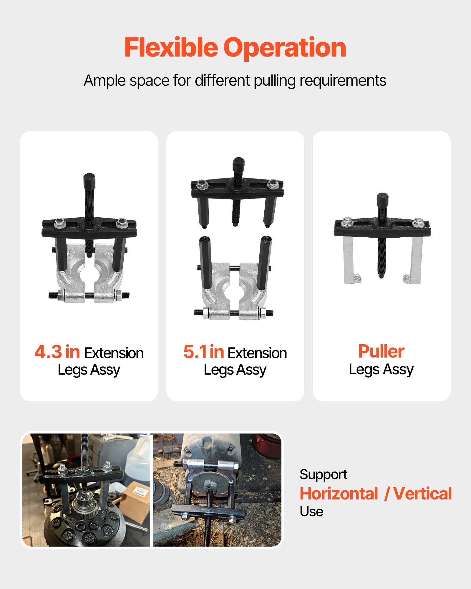 Bearing Puller Kit, 14-Piece 5 Ton Bearing Separator with 50mm & 70mm Jaws