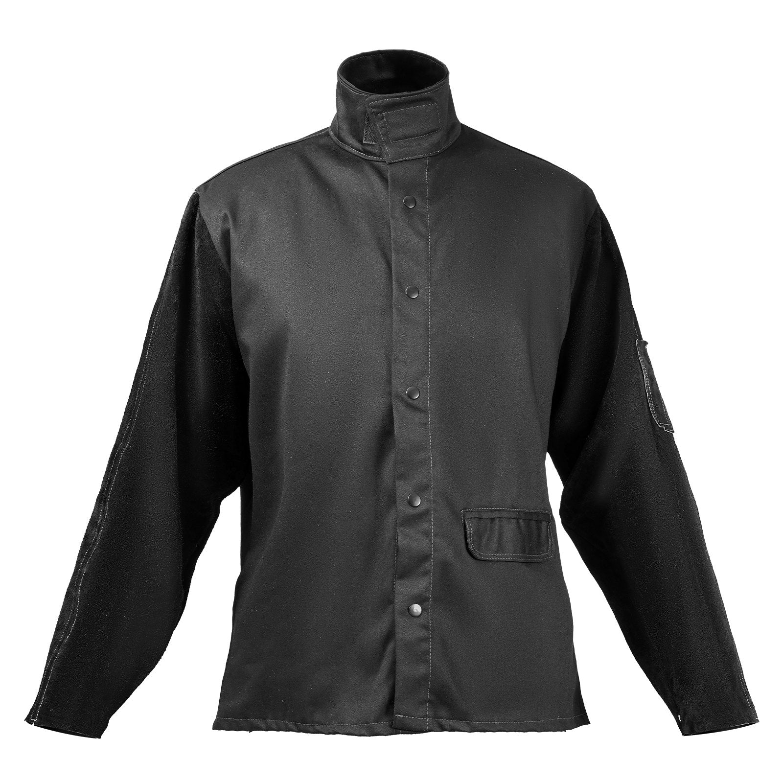 Welding Jacket Flame-Resistant L Split Cowhide Leather FR Cotton