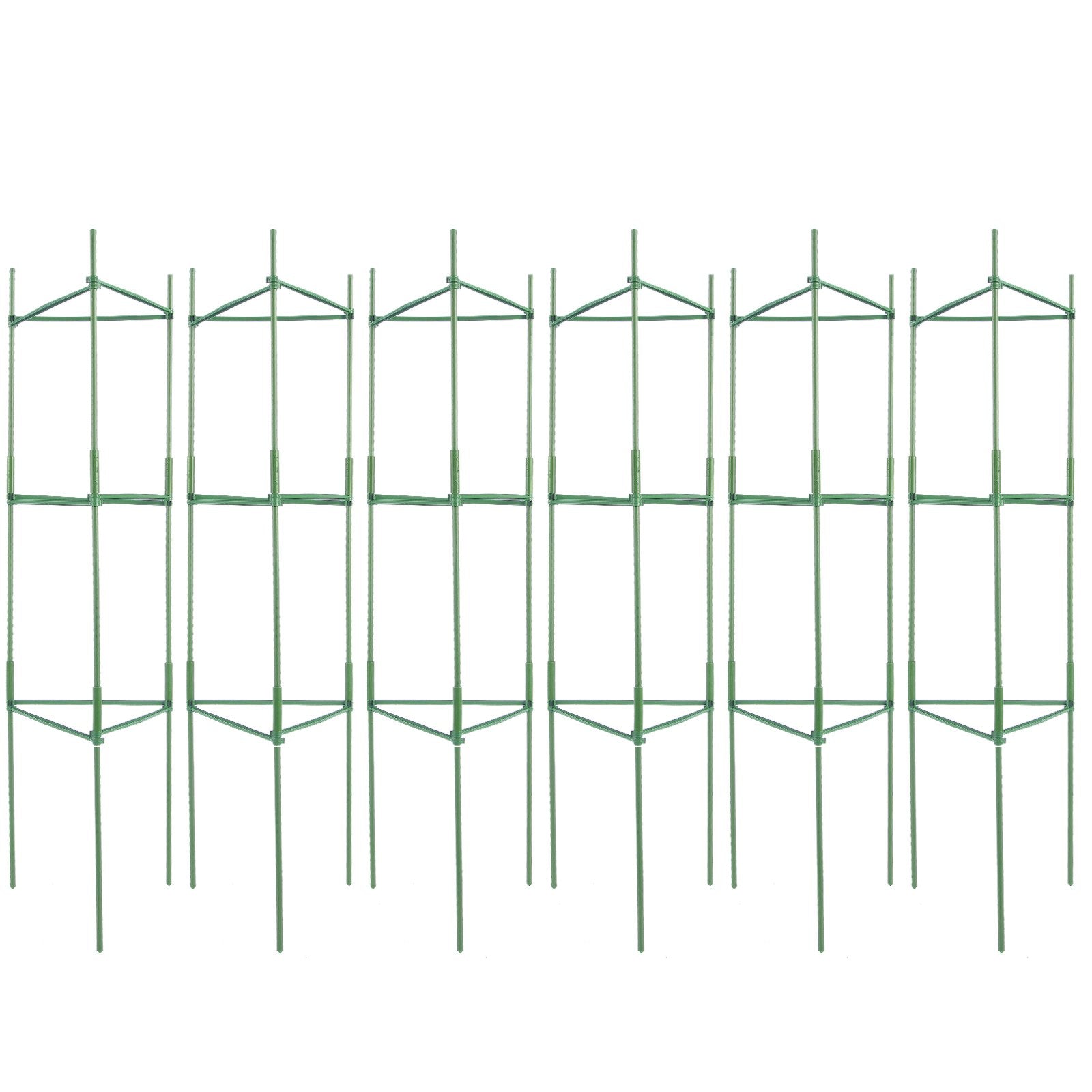 Tomato Cages 6 Packs Stackable 1230mm Trellis Plant Stakes Support for Garden