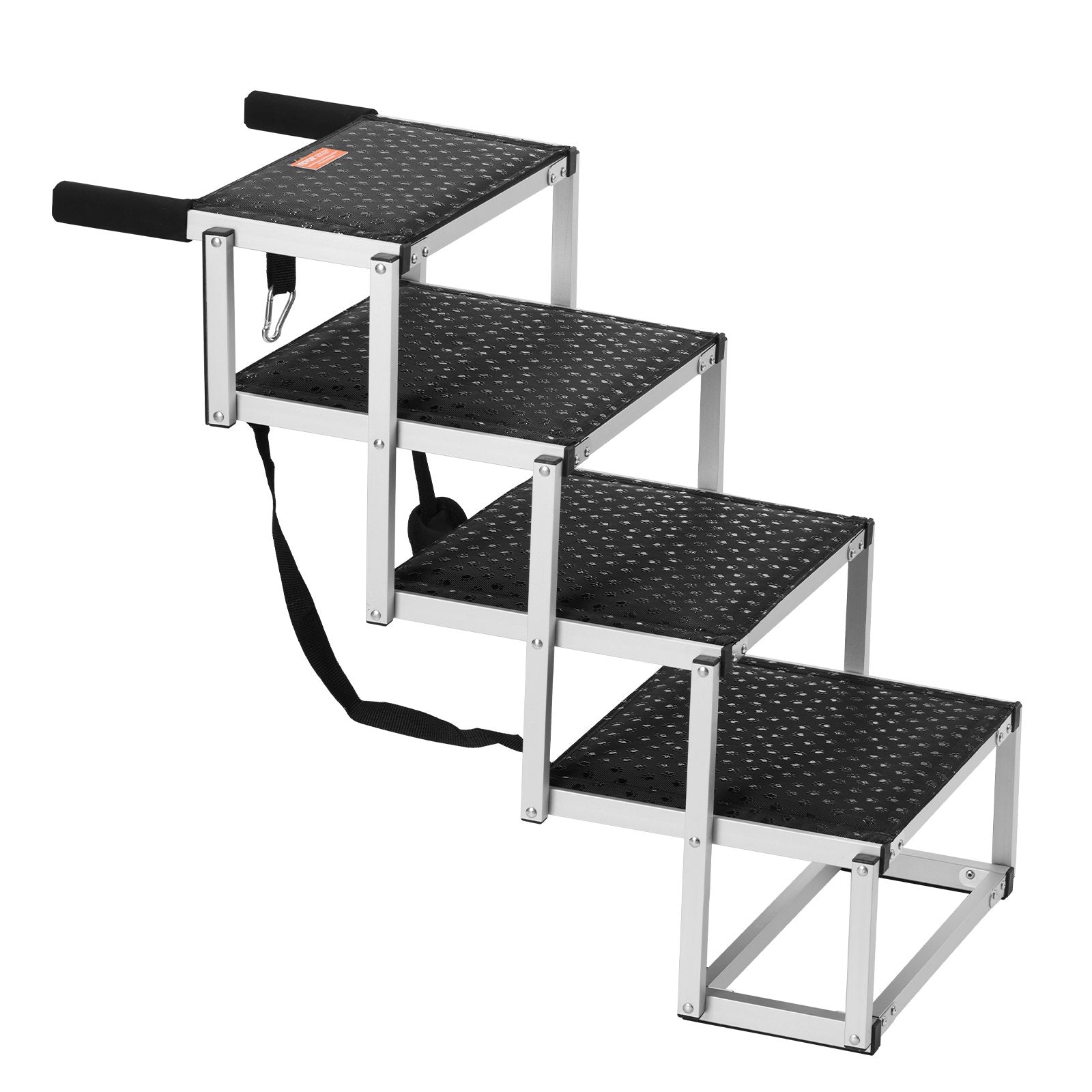 Dog Stair for Cars 4-Step Folding Ramp Nonslip Lightweight Aluminum 150 lbs