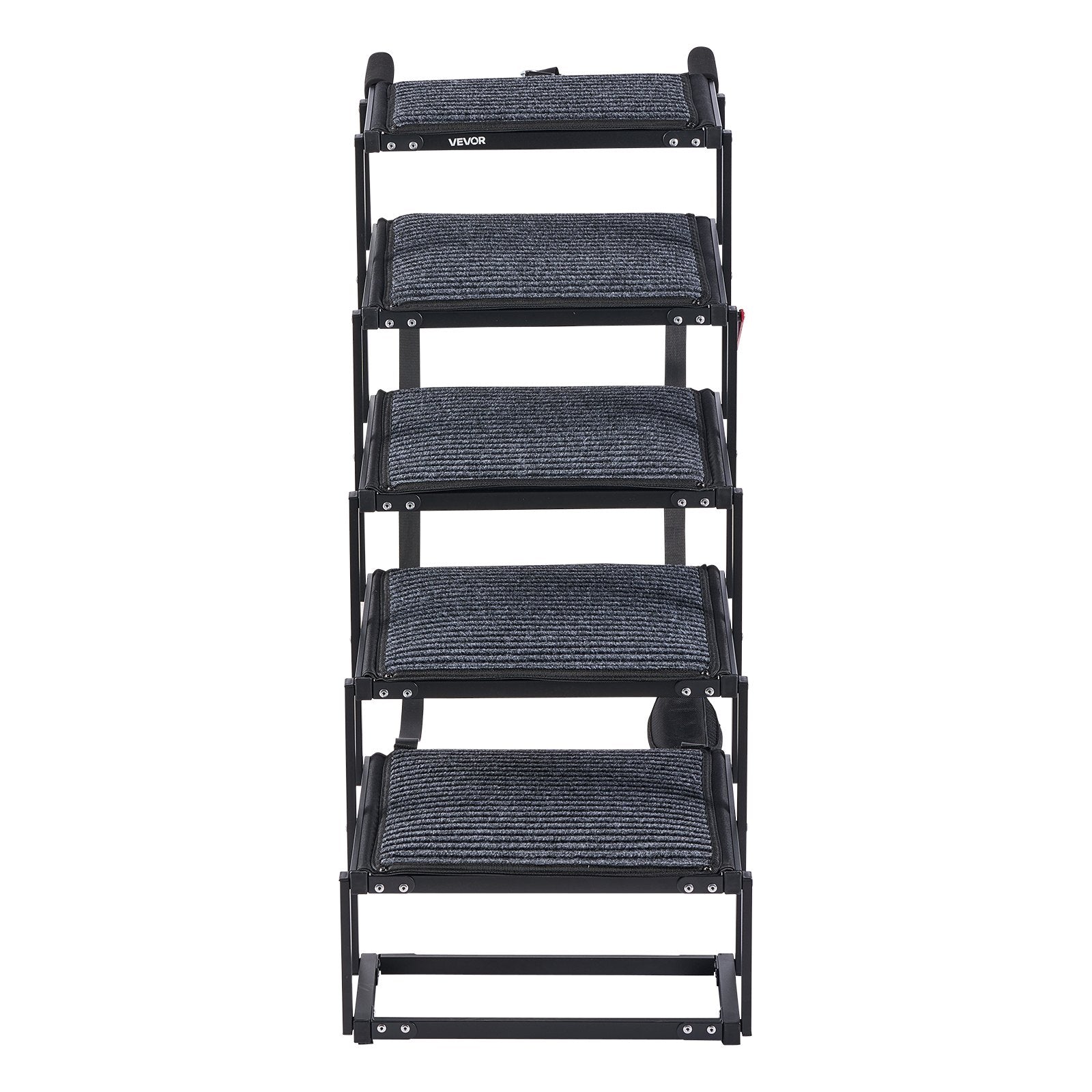 Dog Stairs Car 5 Step Foldable Ramp Extra Wide Non-Slip 91kg Portable Pet Ladder