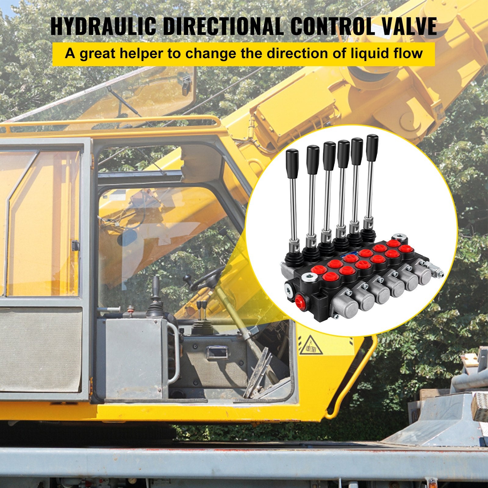 6 Spool Hydraulic Directional Control Valve 11 GPM 3600 PSI for Tractors