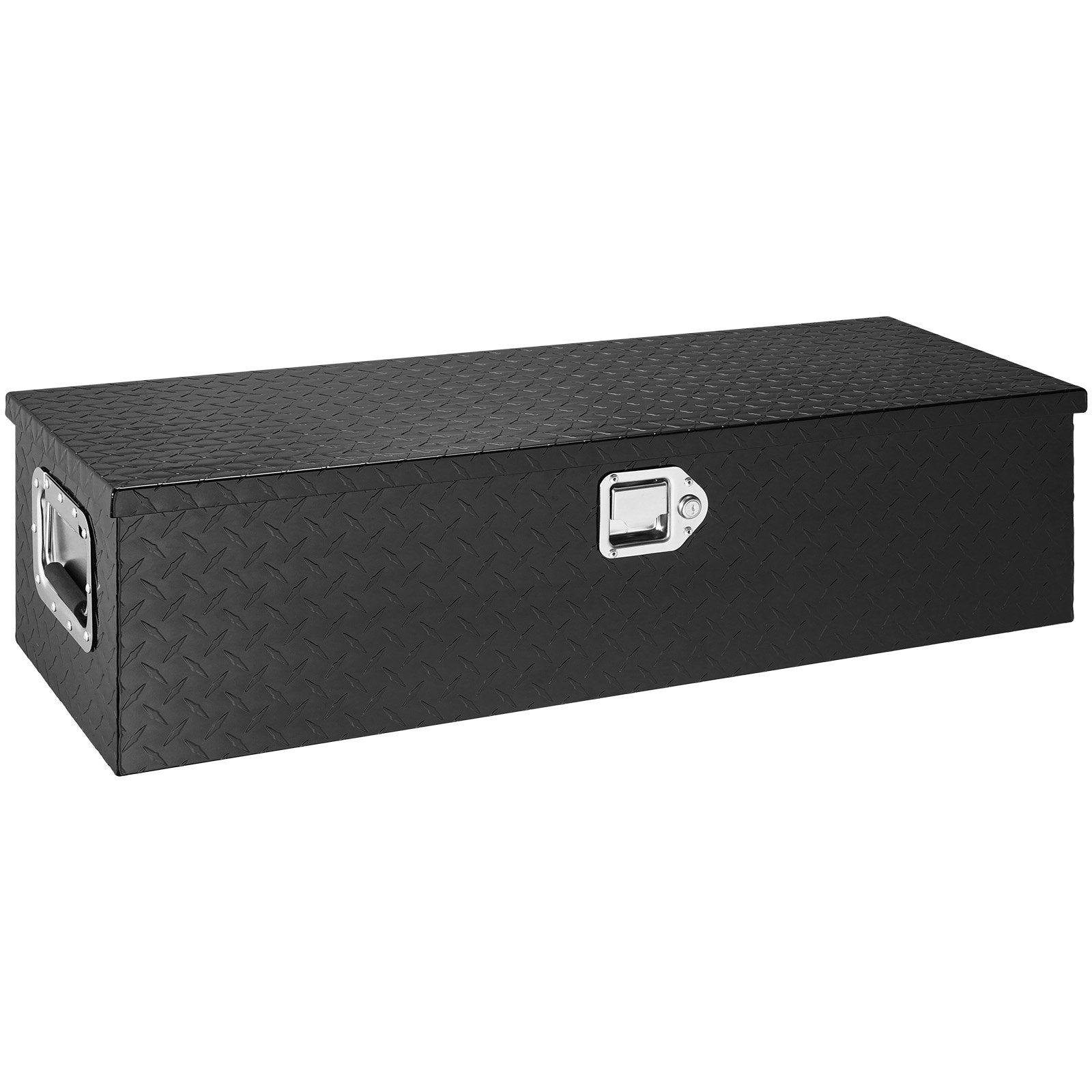 Heavy Duty Aluminum Truck Bed Tool Box 990x330x254mm Diamond Plate Black